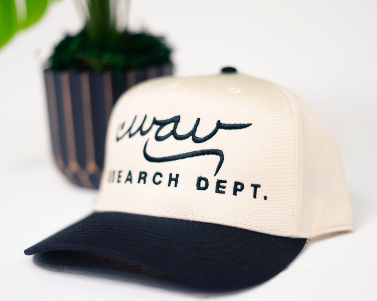 "Wav Research Dept" 5 Panel Mid Profile Baseball Cap